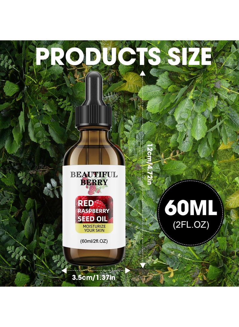 jalan 100% Cold-Pressed Raspberry Seed Oil (60ml) – Professional-Grade Anti-Aging Facial Base Oil – Natural Antioxidant for Glowing Skin – Fast Absorption, Non-Greasy - Image 2